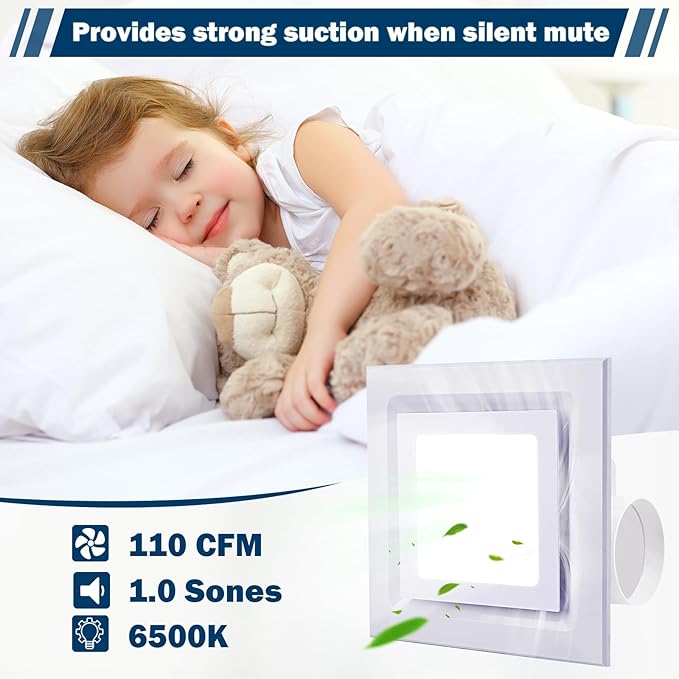 FEITON Square Bathroom Exhaust Fan - Image 4
