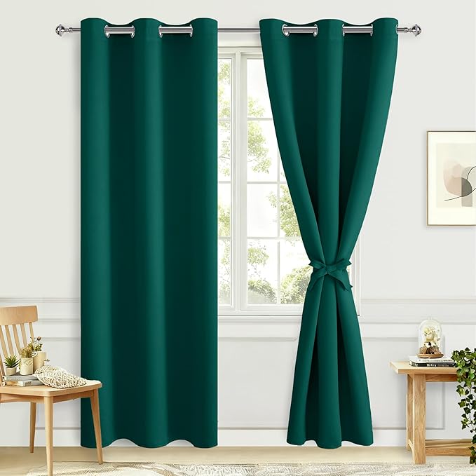 Hiasan Blackout Curtains for Bedroom, 38 x 84 Inches Long by Hiasan
