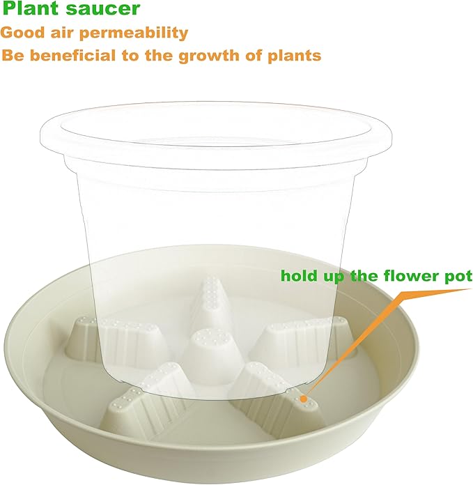 4 Pack Plant Saucer 12 inch, 8 10 14 17 inch, Plant Stand Plastic Plant Saucers - Image 3