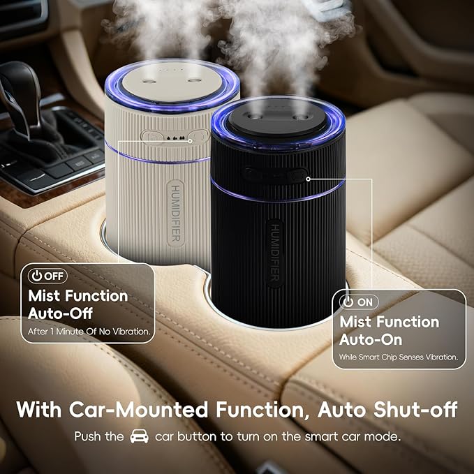 Portable Small Humidifiers for Travel, Mini Air Ultrasonic Humidifier - Image 6