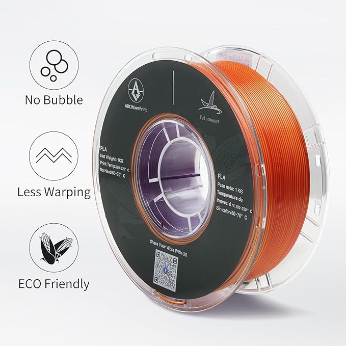 PLA 3D Printer Filament, Triple Color Silk PLA Filament, Dimensional Accuracy - Image 3