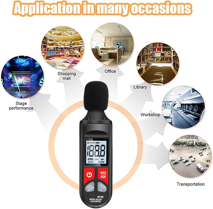 High Precisions Sound Leveling Meter Decibel Noise Tester Digital Noise Meter - Image 2