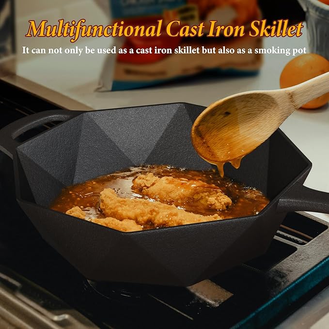 Dual-Layer Wood Stove Steamer/Humidifier + 6.5 Inch Octagon Cast Iron Skillet - Image 8