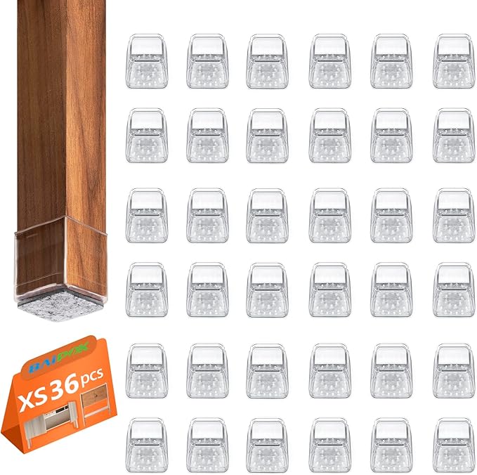 36pcs Square Chair Leg Floor Protectors, Felt Furniture Pads by BAIPOK