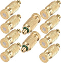 Brass Misting Nozzle, 10 Pack High Pressure Spray 10/24 UNC Outdoor Anti-drip by RESNSTAR