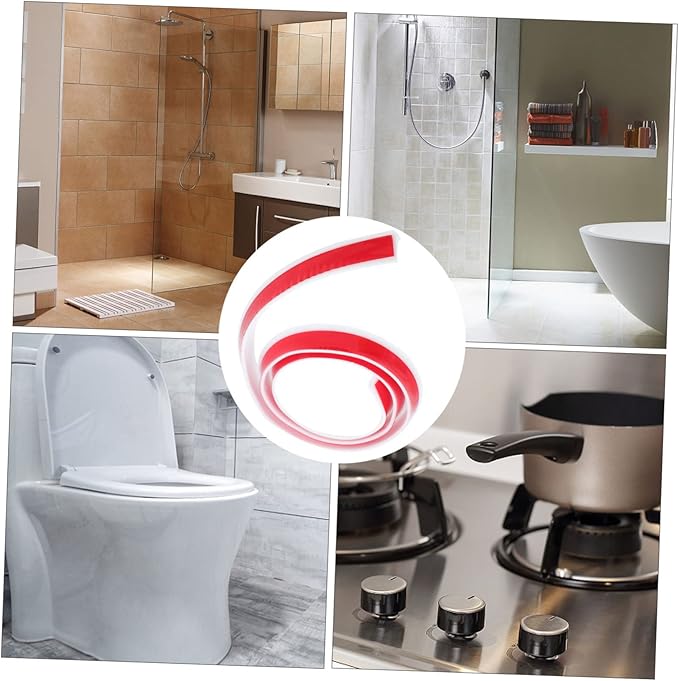 Housoutil 3pcs Self-adhesive Bathroom Strip Water Retaining Strip - Image 9