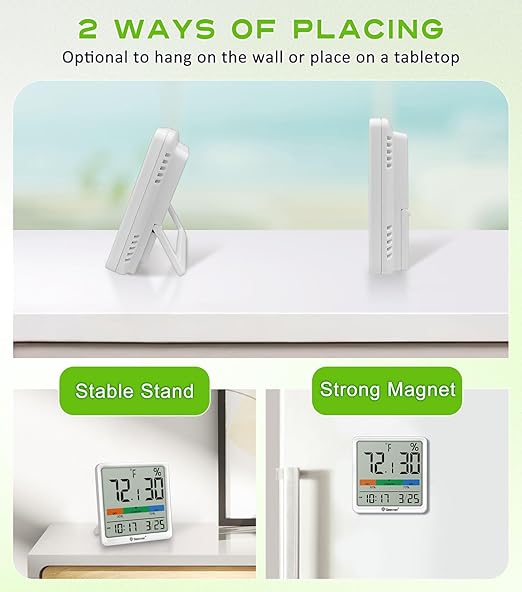 Geevon Digital Indoor Thermometer Hygrometer, Wireless Temperature Humidity - Image 7