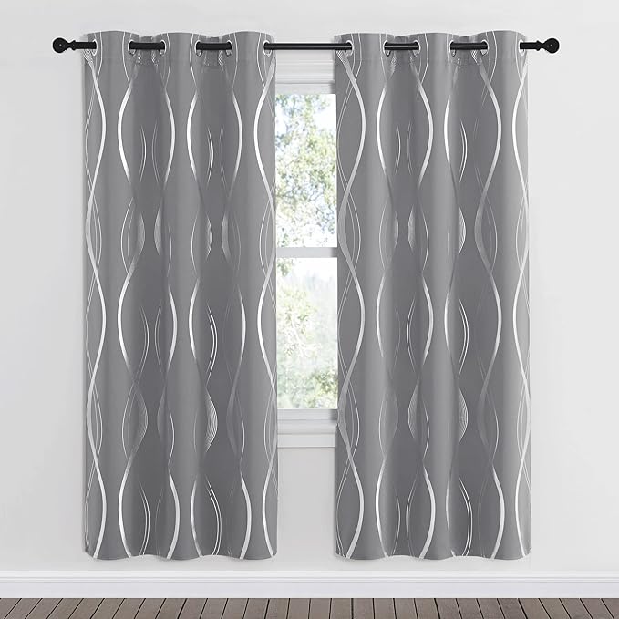 NICETOWN Blackout Curtains 72 inches Long, 2 Panels, 34 x 72 Inch, Microfiber - Image 2
