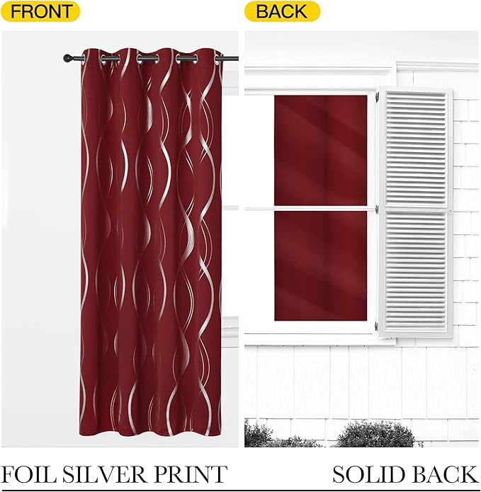 NICETOWN Blackout Curtains 84 inch Length 2 Panels Set, Noise Reducing Thermal - Image 6