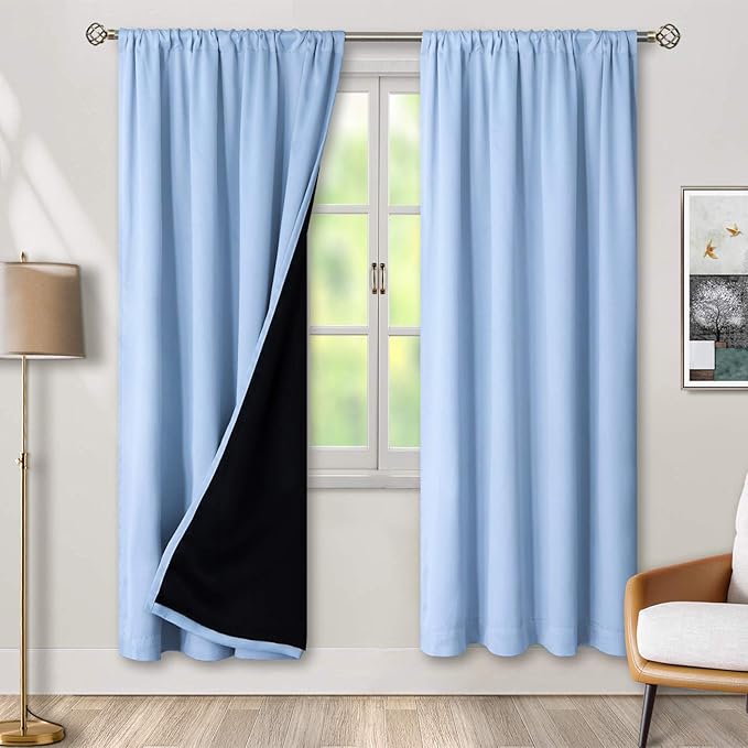 BGment Blackout Curtains for Bedroom 72 Inch Length, Rod Pocket 100% Blackout by BGment