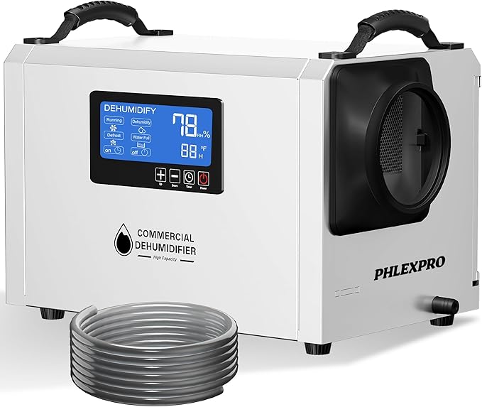 145 Pint Commercial Dehumidifier by PhlexProGardenToolsStandsForFlexibilityDurabilityAvailability