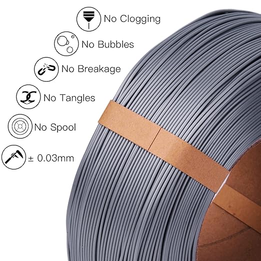 Inland V2 PLA PRO 3D Printer Filament Refill, 1.75mm Spooless Filament - Image 3