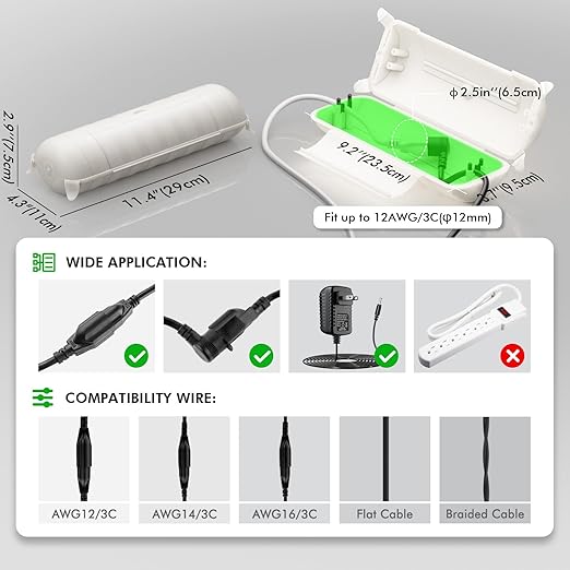 RESTMO Outdoor IP44 Waterproof Connection Box, Weatherproof Electrical - Image 2