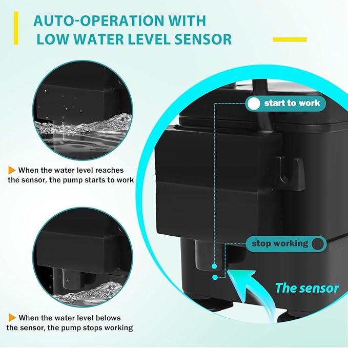 Small Pump With Level Sensor 110V Automatic Submersible Water Pump Mini HVAC - Image 3