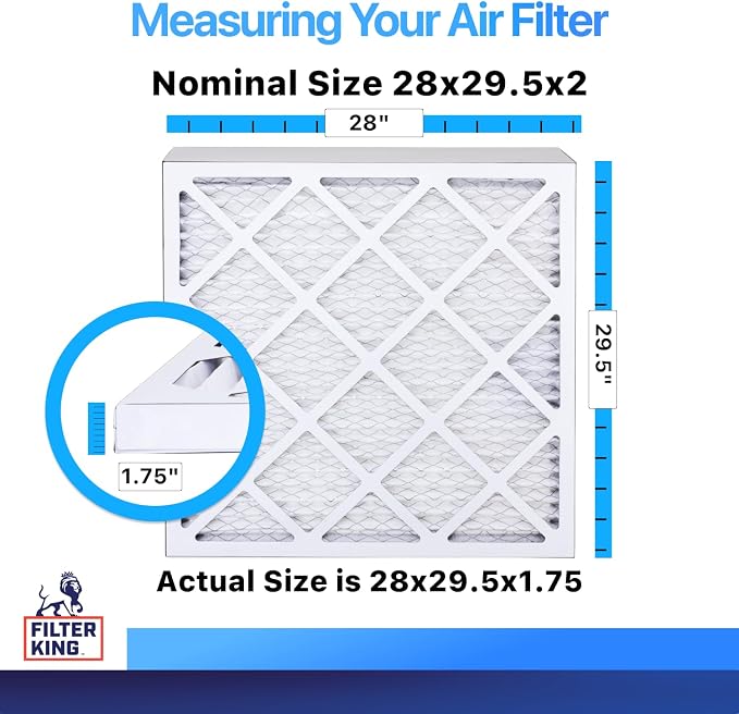 Filter King 28x29.5x2 Air Filter | 6-PACK | MERV 8 HVAC Pleated A/C Furnace - Image 2