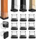 28 Pcs Chair Leg Sliders for Carpet, Square Chair Glides, Silicone Furniture by GICUNK