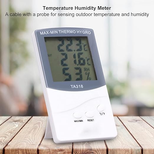 Indoor Outdoor Thermometer, Accurate Digital Hygrometer Indoor Thermometer - Image 2