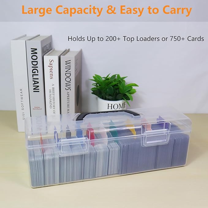 Plastic Trading Card Storage Box, Toploader Baseball Football Sports Card - Image 2
