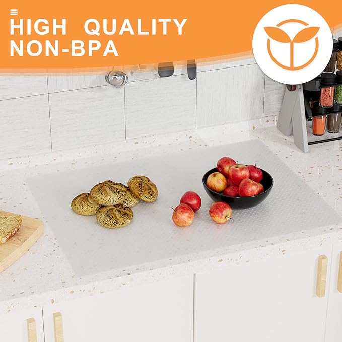 FLPMIX 16-inch Clear Shelf Liner: Waterproof Kitchen Cabinets Liners - Image 8