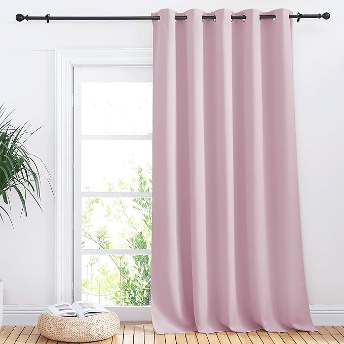 NICETOWN Sliding Door Curtains, Wide Thermal Blackout Patio Door Curtain Panel by NICETOWN