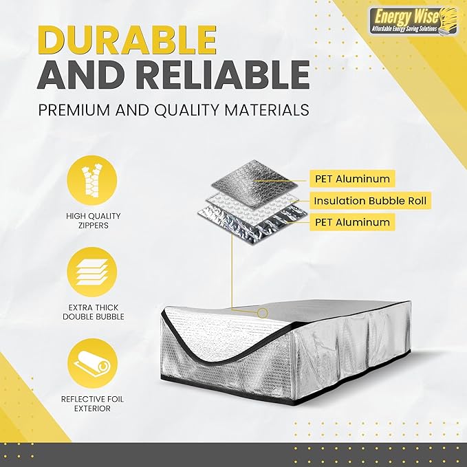 Premium Attic Door Insulation Cover, 25″x54″x11″, Extra Thick Double Bubble - Image 9