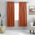 DONREN Rust Orange Blackout Thermal Insulated Window Curtains by DONREN