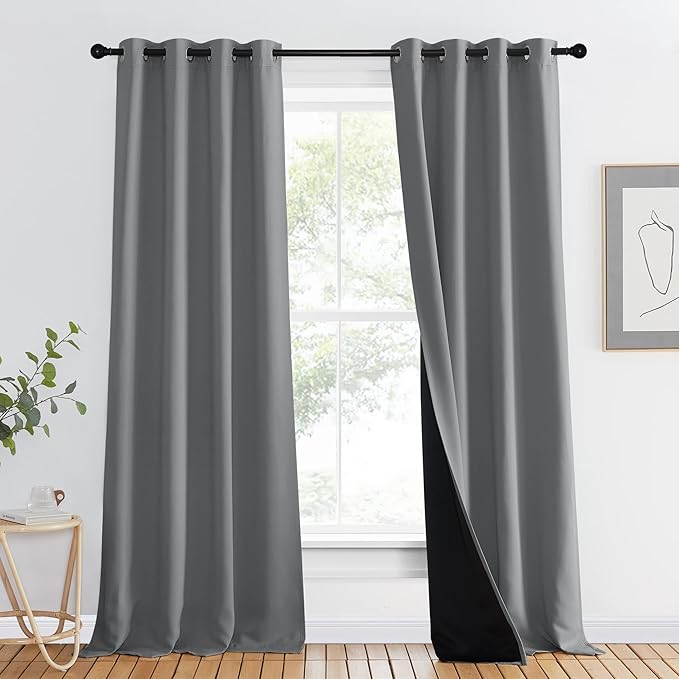 NICETOWN Full Shade Curtain Panel, Energy Smart & Noise Blocking Out Blackout by NICETOWN