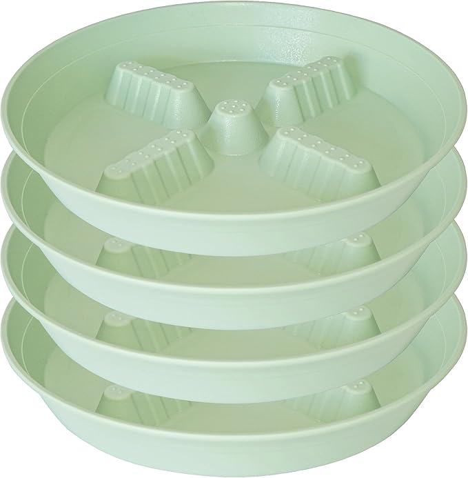4 Pack Plant Saucer 8 inch, 10 12 14 17 inch, Plant Stand Plastic Plant Saucers by Unknown