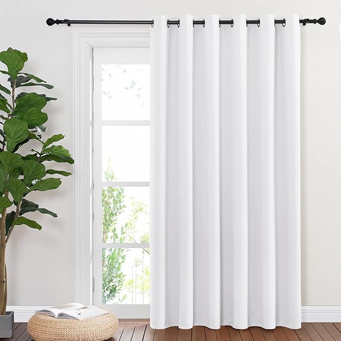 NICETOWN Room Divider Curtain 132 Inches Long, Wide Blackout Sliding Door - Image 8