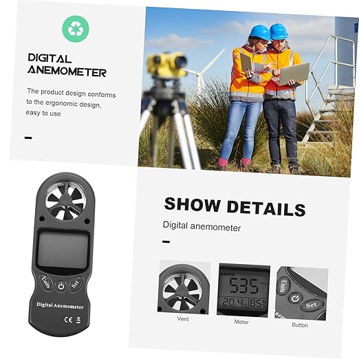 GLEAVI 1pc Digital Anemometer Hygrothermograph Wind Speeds Wind Gauge Handheld - Image 9