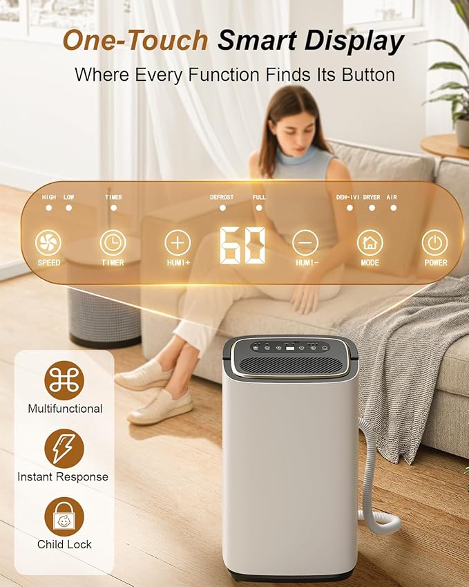 3000 Sq. Ft. Dehumidifier for Basement, 30 Pint Quiet Dehumidifiers for Home - Image 3