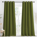 NICETOWN Kitchen Blackout Window Curtain Panel, Olive Green, 1 Panel, 55 by 90 by NICETOWN