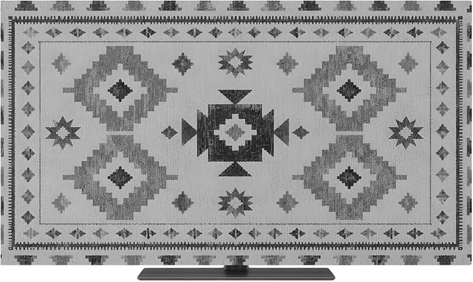 Southwestern Tribal Geometric Indoor TV Cover, Elastic TV Screen Protector - Image 2