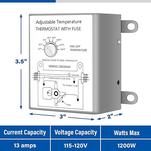 Simple Deluxe 24 Inch Wall Mounted Shutter Exhaust Fan - Image 8