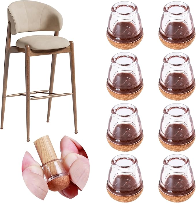 8 Pcs Extra Small Chair Leg Floor Protectors by GAGUIUP