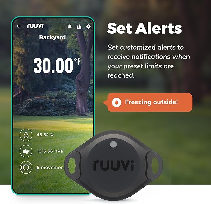 RuuviTag Pro 4in1 Wireless Bluetooth Temperature, Air Humidity, and Air - Image 4