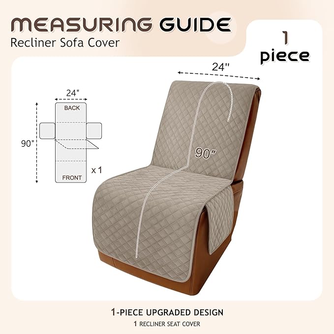 Arfntevss Waterproof Recliner Sectional Couch Covers - Image 5