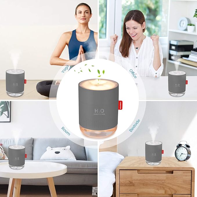 Portable Mini Cool Mist Humidifier, 500ml USB Personal Desktop Humidifier - Image 7