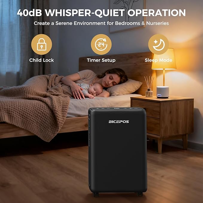 2000 Sq.Ft Dehumidifier for Basement, 30 Pints Portable Dehumidifier for Home - Image 4