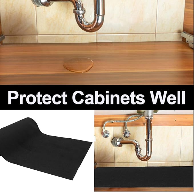 AiBOB Waterproof Under Sink Mat, Absorbent Quick Dry Sink Liners Protect - Image 4