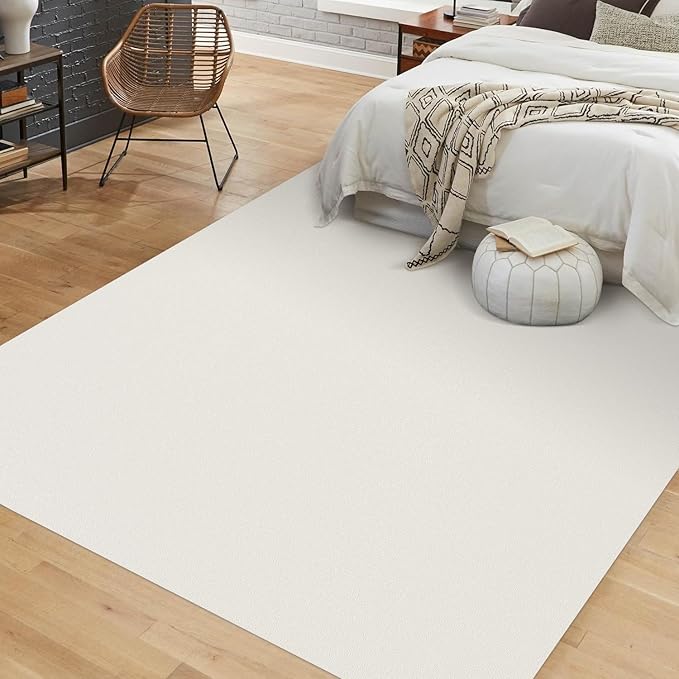 Beige Vinyl Floor Mat for Home, Under Dining Room Table by FURKIT