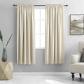 DONREN 72 Inch Length Beige Curtains by DONREN