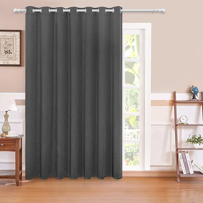 MYSKY HOME Dark Grey Sliding Door Curtains by MYSKYHOME