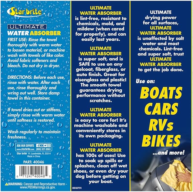 STAR BRITE SuperSorb Smooth Synthetic PVA Wipes - Image 2