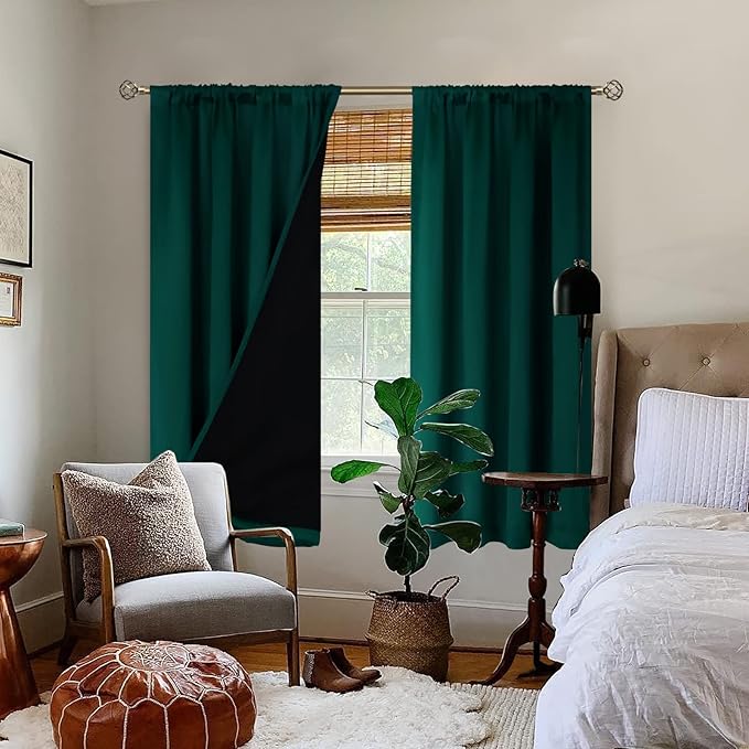 BGment Green 100% Blackout Curtains - Image 2
