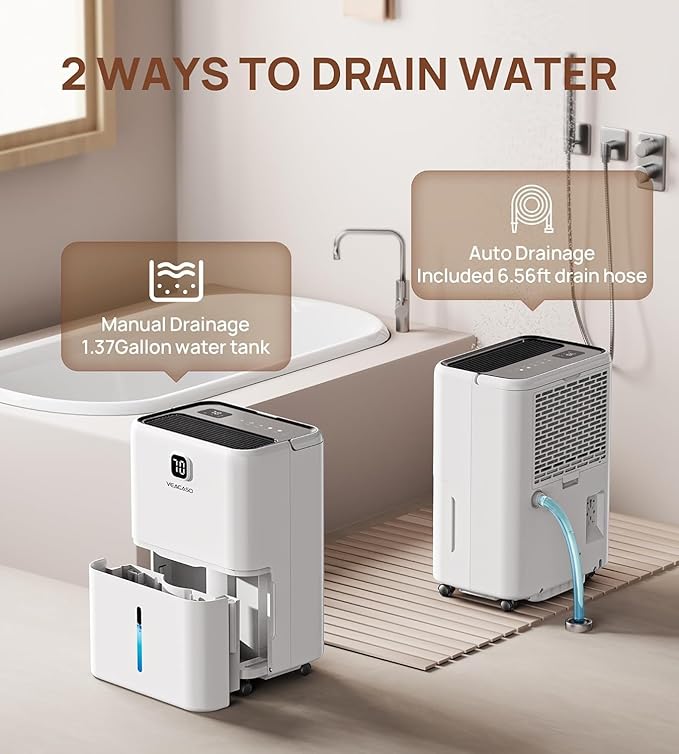 80 Pint Dehumidifier for Basement & Home up to 5500 sq.ft, Smart Humidity - Image 4