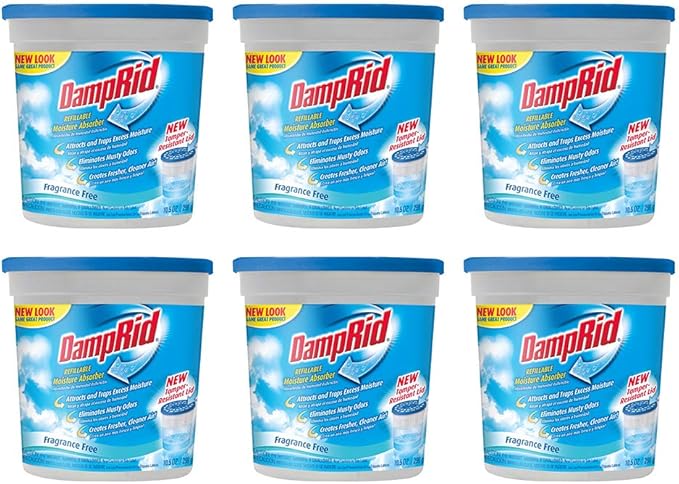 DampRid Refillable Moisture Absorber, Fragrance Free, 10.5 Ounce by DampRid