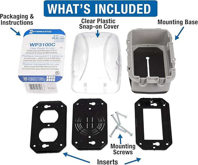 Intermatic WP3100C Weatherproof Electrical Outlet Cover - Image 5