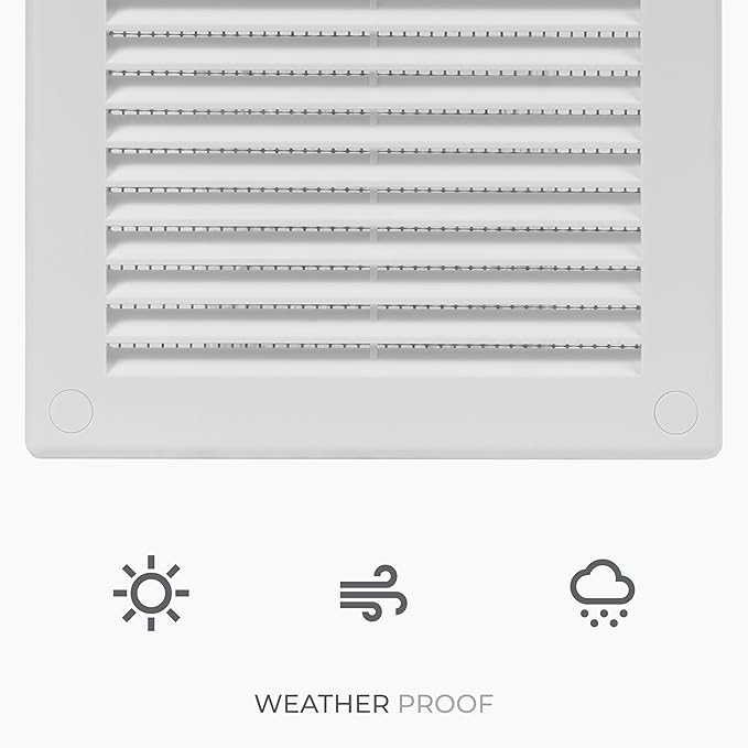 6" x 6" Square Air Vent Cover – White Plastic Vent Deflector - Image 6