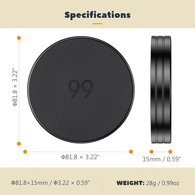 Retro Leather Lens Cap for Fujifilm Insta Mini 99, Aluminum Anti-Dust - Image 6